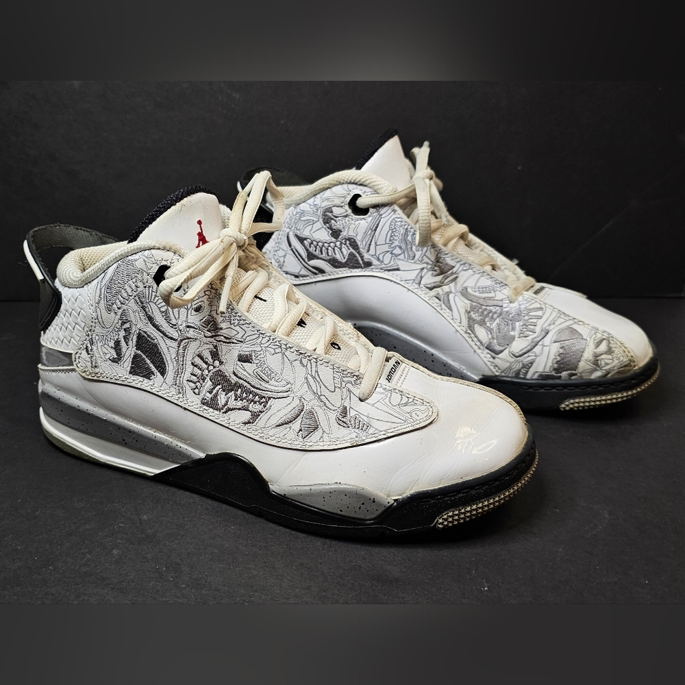 Nike Jordan Dub Zero PS White Cement Gray Kids Shoes Size 3Y Sneakers 311071-105
